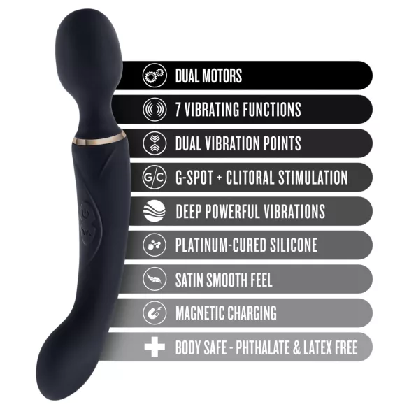 Blush Lush - 2-in-1 Wand- und G-Punkt-Vibrator (schwarz)