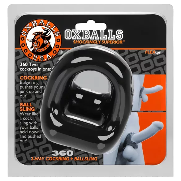 OXBALLS - Penis- und Hodenring (schwarz)