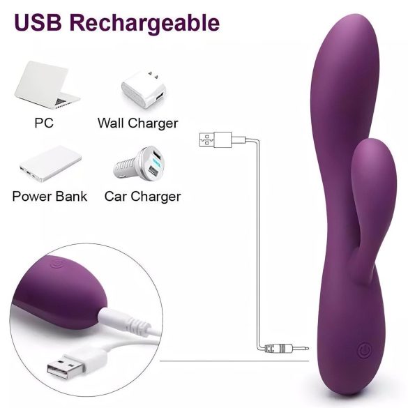 Engily Ross Bacall 2.0 - G-Punkt Vibrator mit Klitorisarm (lila)