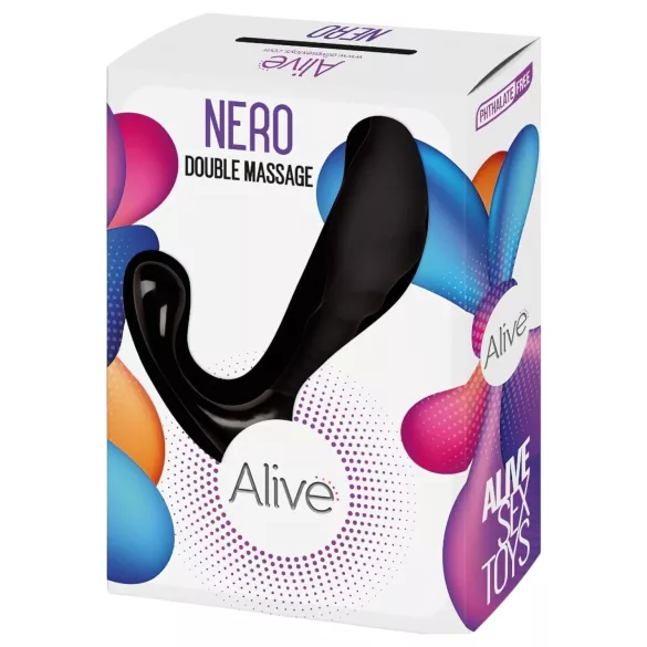 Alive Nero - wiederaufladbarer Prostatavibrator (schwarz) - 7 cm