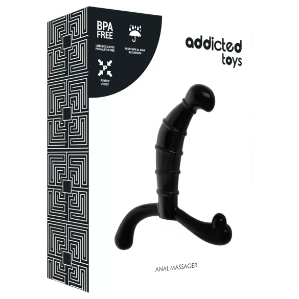 Addicted Toys - Prostata- und Damm-Massager (schwarz) - 11,3 cm