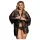 Subblime Queen Plus - schwarzes Spitzennachthemd-Set (XL-2XL)