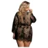 Subblime Queen Plus - Spitzenmorgenmantel-Set - Schwarz (XL-2XL)