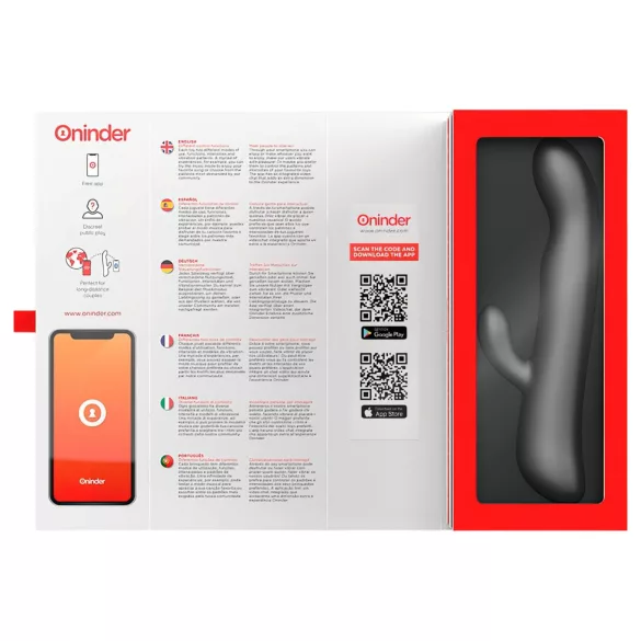 Oninder Oslo - Klitorisstimulator mit rotierendem Schaft (schwarz)