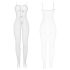 Subblime 951740 - Würziger Netz-Overall mit Schleife (Weiß) - S-L
