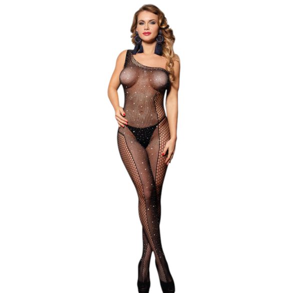 Subblime 952037 - Netz-Overall mit Strasssteinen - (Schwarz) - S-L