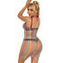 Subblime 952341 - Halsbandausschnitt, Netzkleid im Regenbogen-Design - S-L