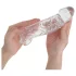 Addicted Toys - Penis-Manschette mit Hodenring - 27 cm (transparent)