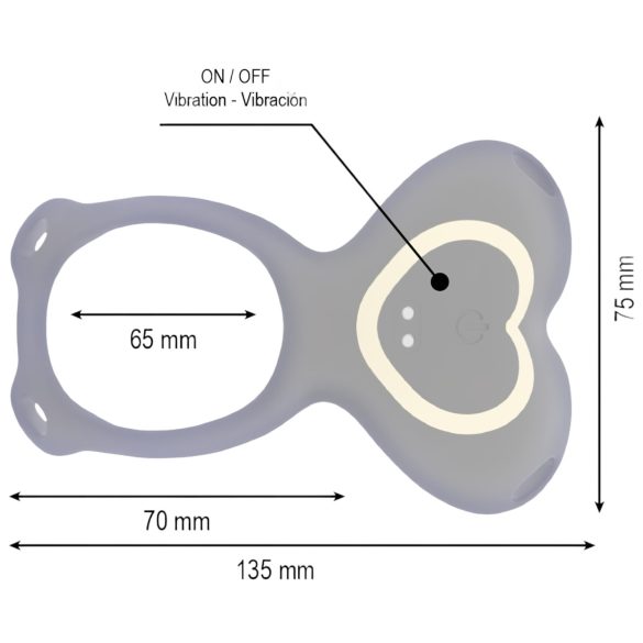 IBIZA - Aufsatzbarer Klitorisstimulator Vibrator (schwarz)