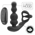 Addicted Toys - rotierender Analdildo mit Penisring (schwarz)