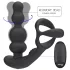 Addicted Toys - rotierender Analdildo mit Penisring (schwarz)
