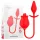 Intense Melanie - 2in1 Beweglicher Zungenklitoris-Stimulator Vibrator (Rot)