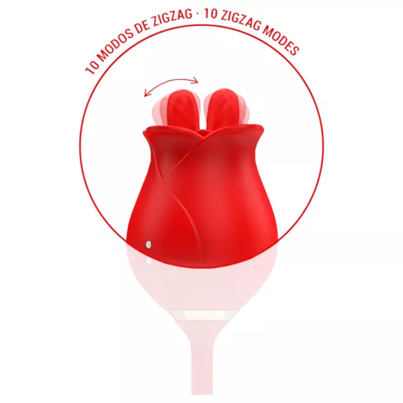 Intense Melanie - 2in1 Beweglicher Zungenklitoris-Stimulator Vibrator (Rot)