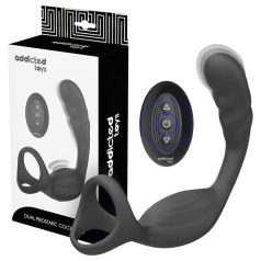   Addicted Toys - Analvibrator mit Penis- und Hodenring (schwarz)