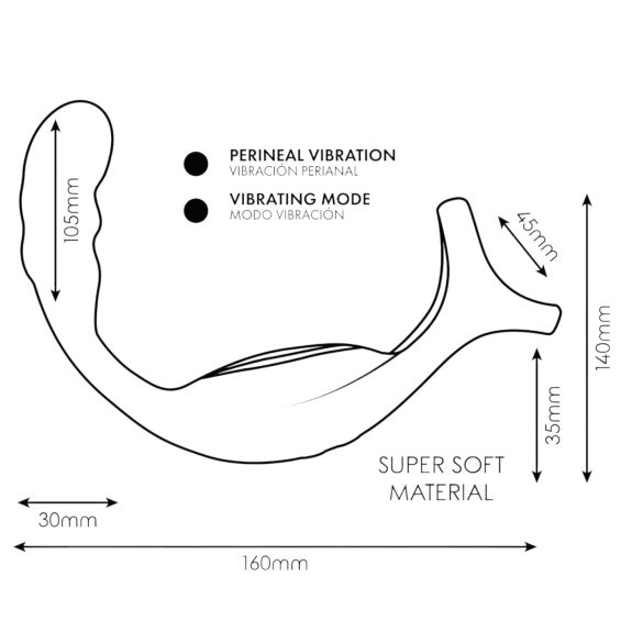 Addicted Toys - Analvibrator mit Penis- und Hodenring (schwarz)