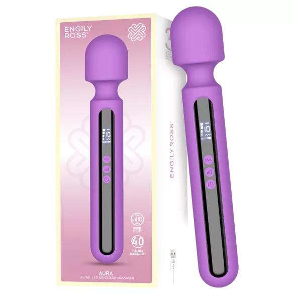 Engily Ross Aura - Wiederaufladbarer Digitaler Massagestab (Lila)