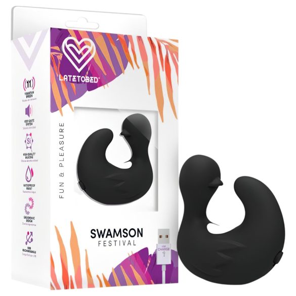 Latetobed - Ente Finger Vibrator (Schwarz)