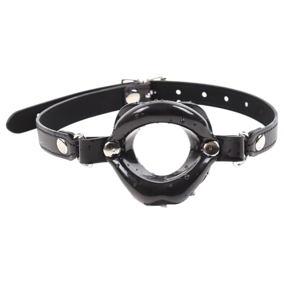 Latetobed - Silikon-Mundknebel in Lippenform (schwarz)