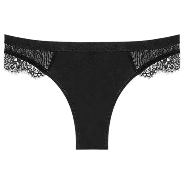 Adalet Flora Normal - Menstruationsunterwäsche (schwarz) - M