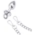 LateToBed BDSM - Handschellen mit Analplug (silber)
