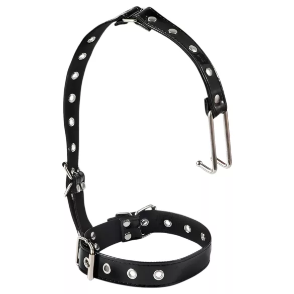 Latetobed - Halsband mit Nasenhaken (schwarz)