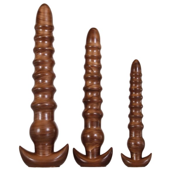 Evolved Twisted Love - Anal-Dildo-Set (holzoptik)