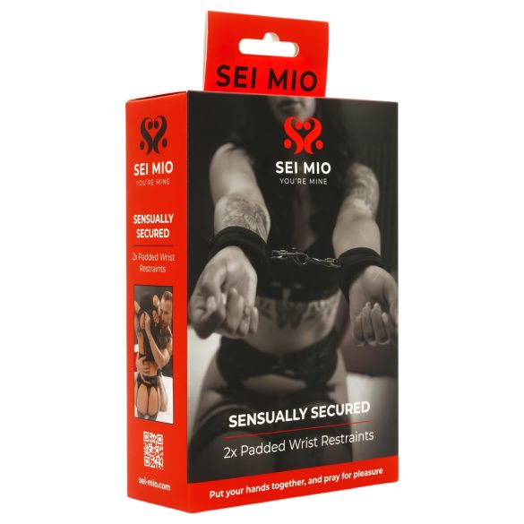 Sei Mio - Weiche Handschellen (schwarz)