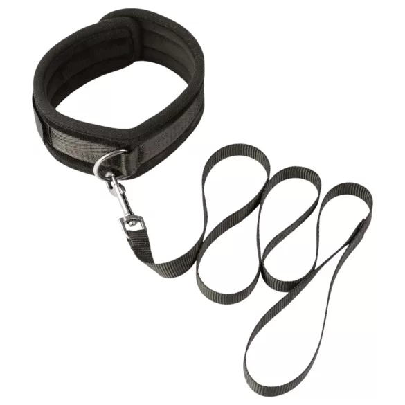 Sei Mio - Halsband und Leine (schwarz)