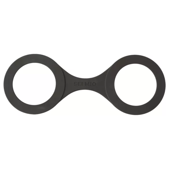 Sei Mio - Silikon-Handschellen - L (schwarz)