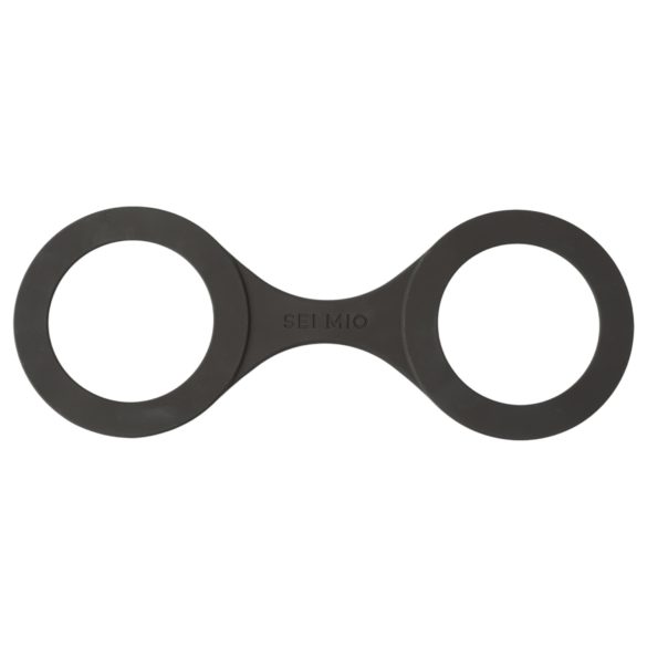 Sei Mio - Silikonhandschellen - M (schwarz)