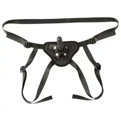 Sei Mio - anpassbarer Dildo mit Harness - 12,5 cm (schwarz)