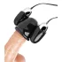 XR Brands - Trinity - Peniskopf-Vibrator mit Doppel-Ei-Hülle (schwarz-silber)