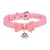 Master Series Goldene Katze - Halsband mit Schleife & Glocke (pink)