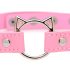 Master Series Kinky Kitty - Halsband mit Katzenkopf-Ring (rosa)