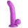 XR Brands POP - Haftfuß-Dildo mit Hoden - 19 cm (Lila)