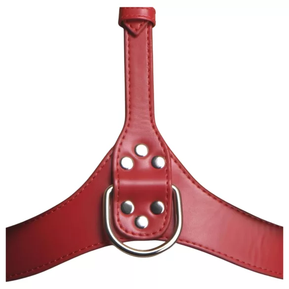 Strict - Halsband Körpergeschirr (rot)