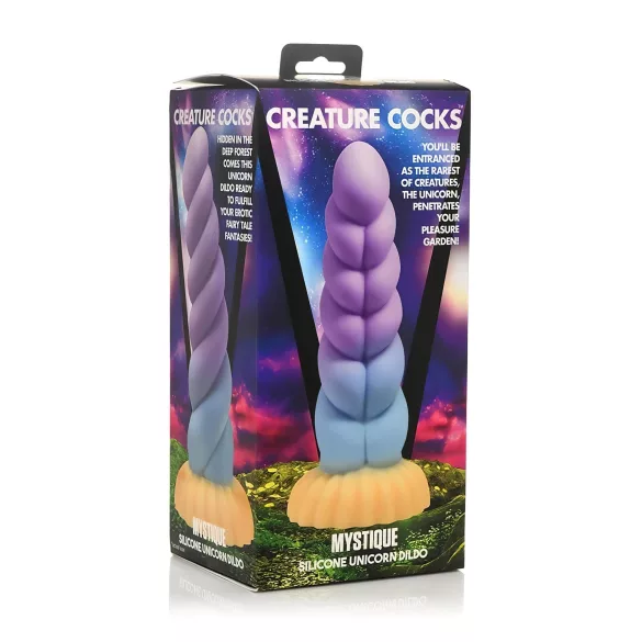 Creature Cocks Mystique - Einhorn Dildo - 21cm (lila-gelb)