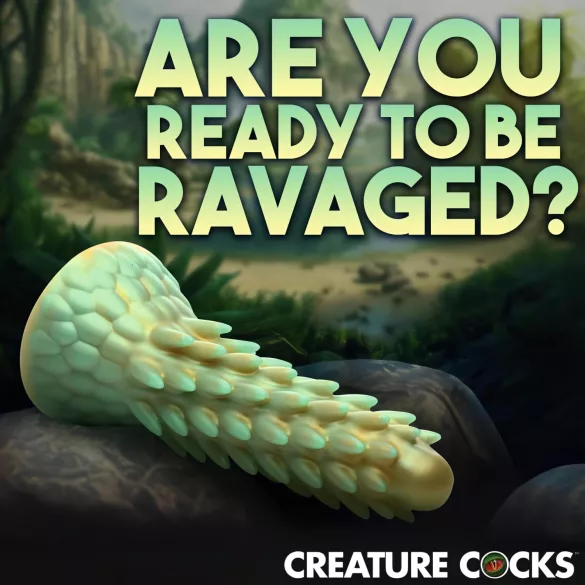 Creature Cocks Stegosaurus - Silikon-Dildo - 20cm (Grün)