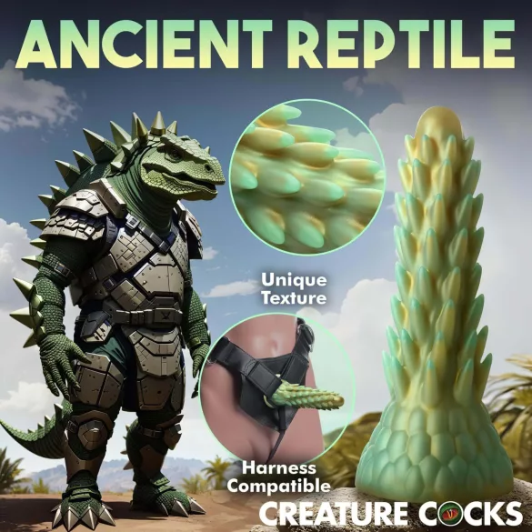 Creature Cocks Stegosaurus - Silikon-Dildo - 20cm (Grün)
