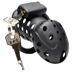 Master Series Lock Down - belüfteter Peniskäfig (schwarz)