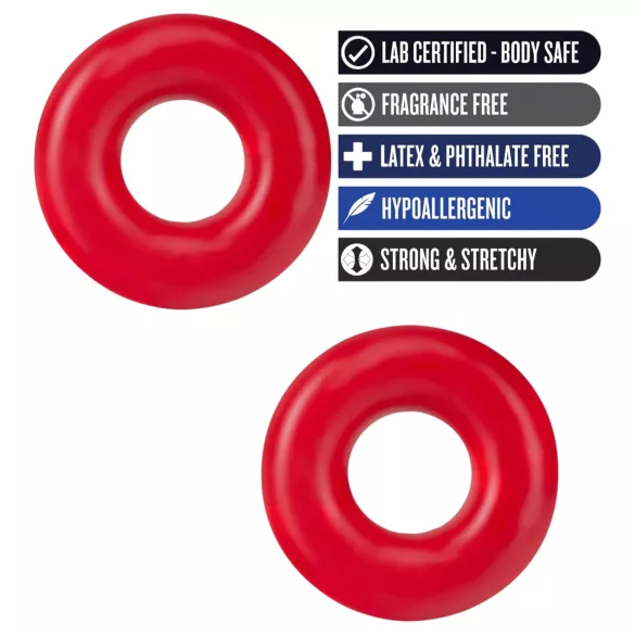 Stay Hard Donuts - Penisring-Set (Rot)