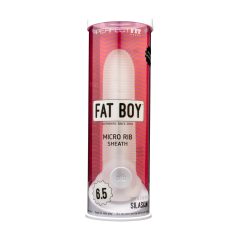 Fat Boy Micro Gerippt - Penismantel (17cm) - Weiß
