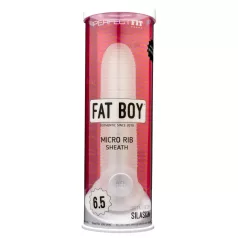   Perfect Fit - Fat Boy Micro Ribbed - Penishülle (17 cm, weiß)