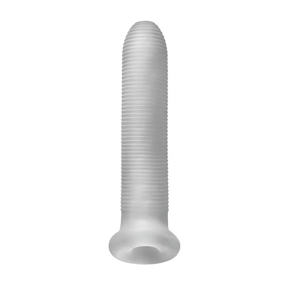 Fat Boy Micro Ribbed - Penis-Mantel (19cm) - weiß
