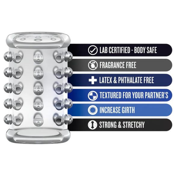 Stay Hard - gepunkteter Penis-Manschette (transparent)