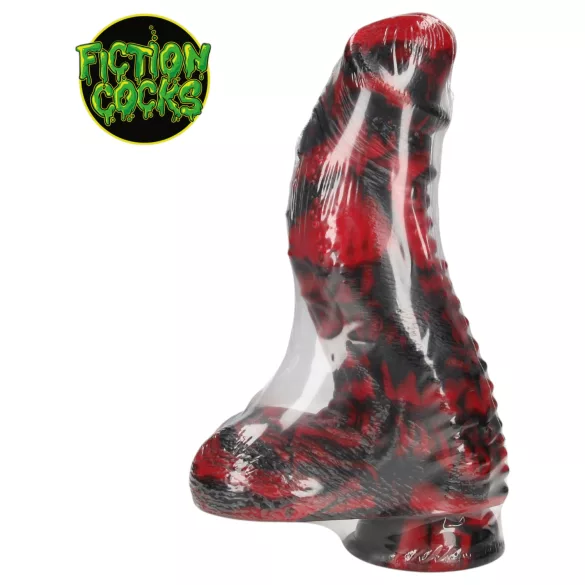 Autsch! Dark Lycan Spawn - Silikon-Fantasiedildo (rot-schwarz)