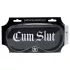 Autsch! - Satin-Schlafmaske mit der Aufschrift „Cum Slut“ (schwarz)