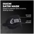 Autsch! - Satin-Schlafmaske mit der Aufschrift „Cum Slut“ (schwarz)