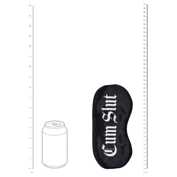 Autsch! - Satin-Schlafmaske mit der Aufschrift „Cum Slut“ (schwarz)