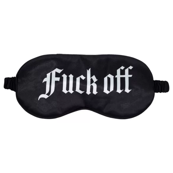 Autsch! - Satin-Schlafmaske mit der Aufschrift „Fuck Off“ (schwarz)